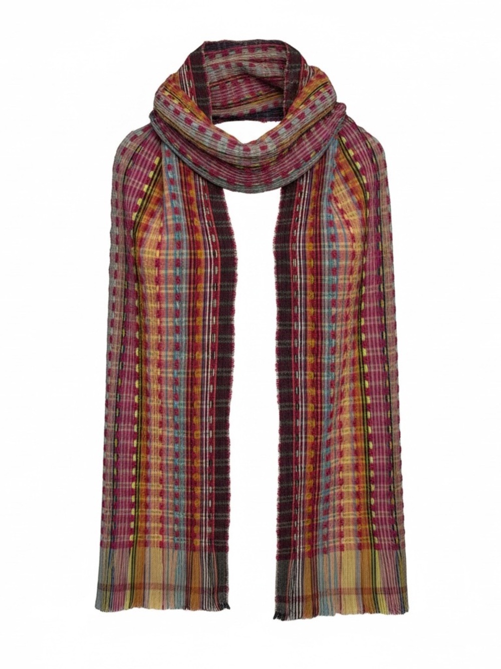 Wallace#Sewell Woven 13” x 76” Wool Scarf W2552